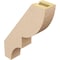 Ekena Millwork 3-inch W x 12-inch D x 16-inch H Ridgewood Rough Cedar Woodgrain TimberThane Knee Brace, Primed BRCUR03X12X16RIDRCPR - alternate 3